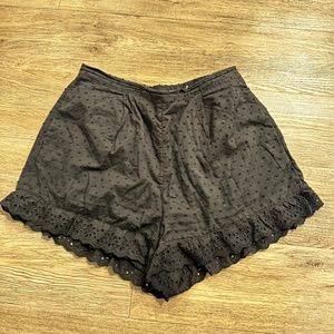 Who What Wear Black linen shorts